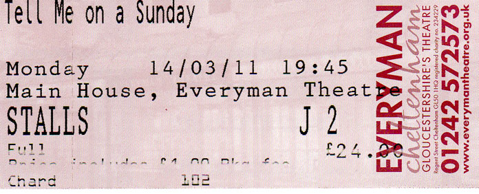 TELL ME ON A SUNDAY Ticket